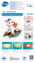 راکر سه کاره طرح یونیکورن هولی تویز Huile Toys898800 - تصویر 7