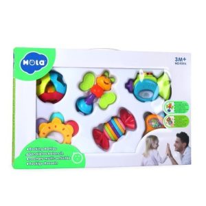 جغجغه و دندان‌گیر هولی تویز - 6 عددی Huile Toys 939a