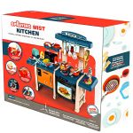 کیت آشپزخانه و اجاق گاز اسباب بازی با شیر آب و بخار مدل Kitchen 713