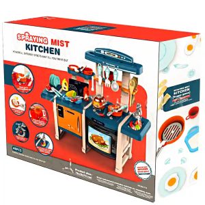 کیت آشپزخانه و اجاق گاز اسباب بازی با شیر آب و بخار مدل Kitchen 713