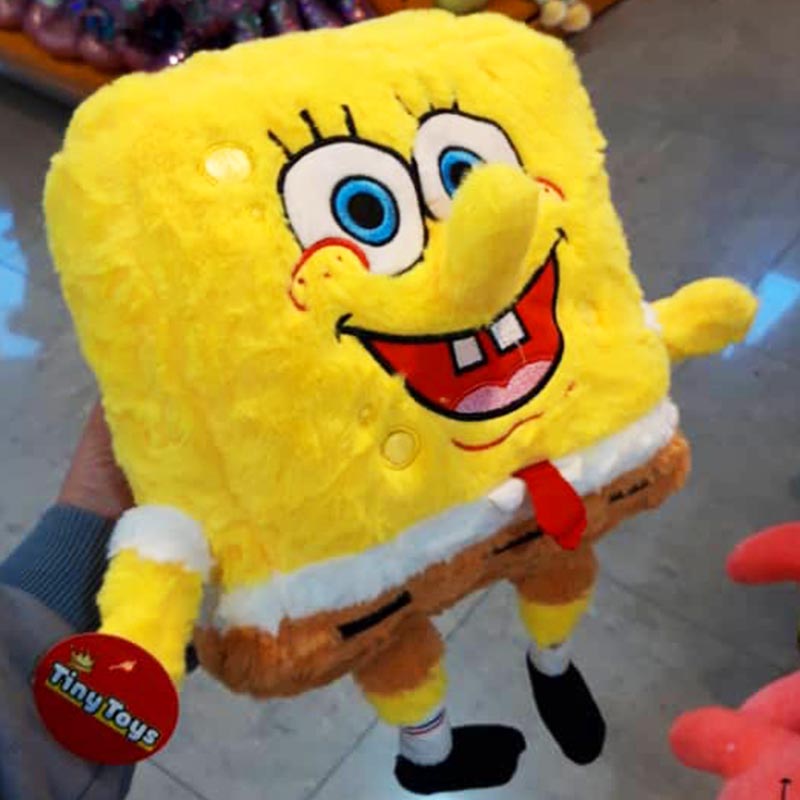 عروسک باب اسفنجی پرزدار 35 سانتی 1 عروسک باب اسفنجی پرزدار 35 سانتی - تصویر 1