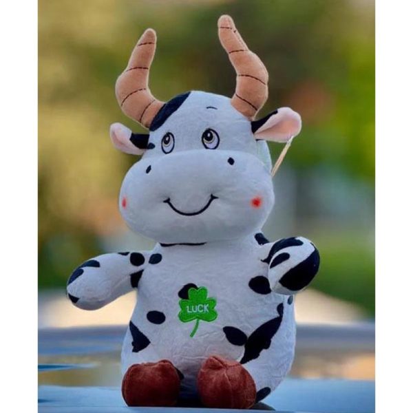 عروسک گاو دو رنگ 60سانتی - Image 2