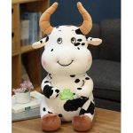 عروسک گاو دو رنگ 60سانتی - تصویر 3