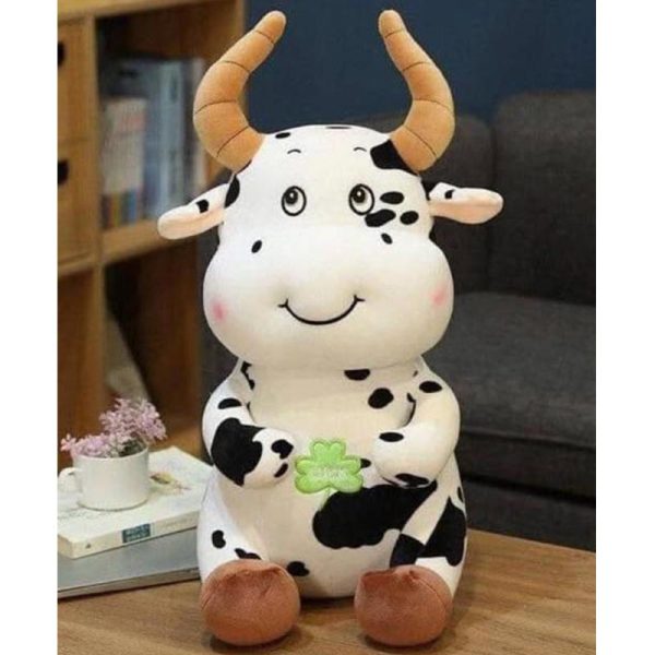عروسک گاو دو رنگ 60سانتی - Image 3
