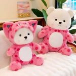 عروسک خرس لباس گربه ای 65 سانتی