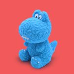 عروسک دایناسور رنگی  40 سانتی آبی