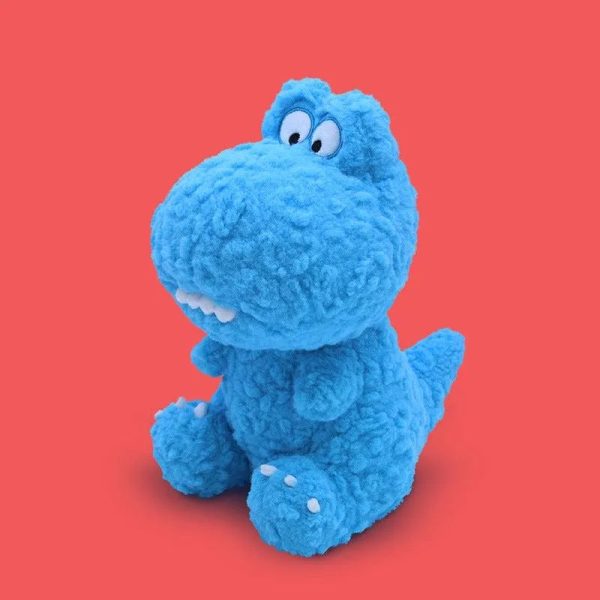 عروسک دایناسور رنگی  40 سانتی آبی - Image 1