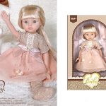 عروسک بی بی ۵۰ سانتی با لباس صورتی 235