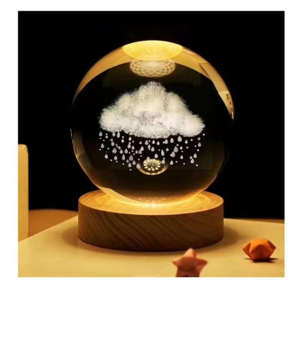 IMG-20250129-WA0104 گوی شیشه ای لیزری 8 سانتی - طرح ابر بارانی - Image 1