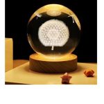 گوی شیشه ای لیزری 10 سانتی - طرح قاصدک