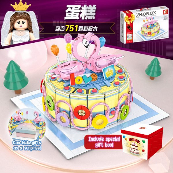 لگو بازی طرح کیک Sembo Block مدل 601401 - Image 4