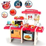 کیت آشپزخانه و اجاق گاز اسباب بازی با شیر آب و بخار مدل Kitchen 713 - تصویر 3