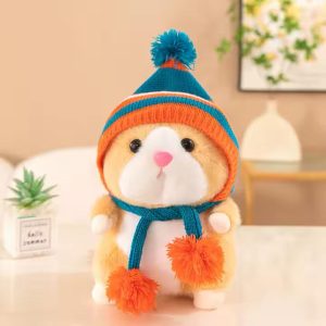 عروسک همستر کلاه دار ۲۰ سانتی