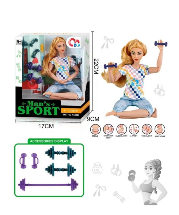 باربی ورزشی مدل دختر 8714 - Image 1