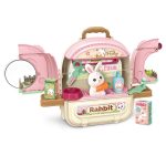 ست پزشکی حیوانات رنگ صورتی با خرگوش - کیف حیوانات - تصویر 2