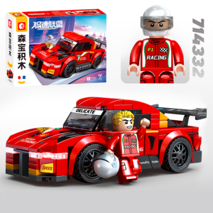 لگو ماشین مسابقه ای قرمز - sembo 714332-35