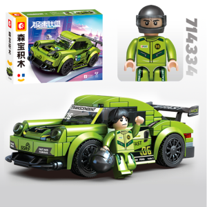 لگو ماشین مسابقه ای سبز - sembo 714332-35