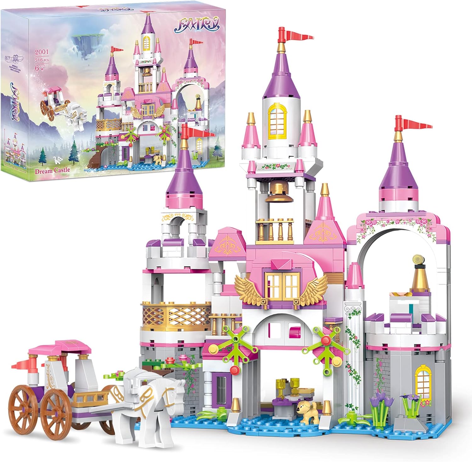 817i3x4tz8L._AC_SL1500_ لگو قلعه رویایی - cogo 2001 - تصویر 1