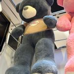 خرس پلیوری 180 سانتی آبی طوسی