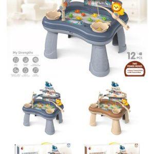 میز ماهی گیری همراه با سرسره حیوانات 7729B - رنگ قهوه ای