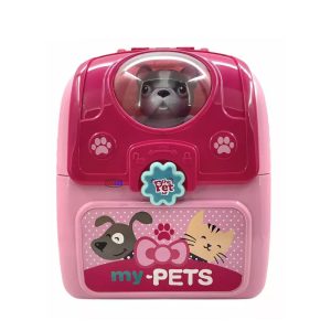 ست پزشکی حیوانات رنگ صورتی با سگ - کیف حیوانات