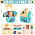 ست پزشکی حیوانات رنگ آبی با گربه - کیف حیوانات - تصویر 5