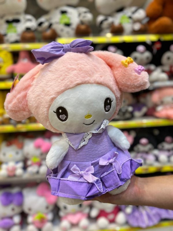 عروسک ملودی پاپیون به سر با لباس بنفش - Image 1