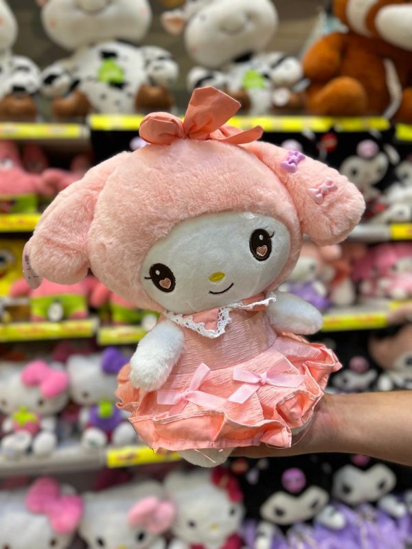 WhatsApp Image 2025-04-27 at 19.11.17_45081151 عروسک ملودی پاپیون به سر با لباس صورتی - Image 1