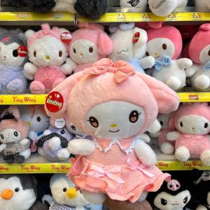 ملودی پاپیون به سر لباس صورتی 30 سانتی