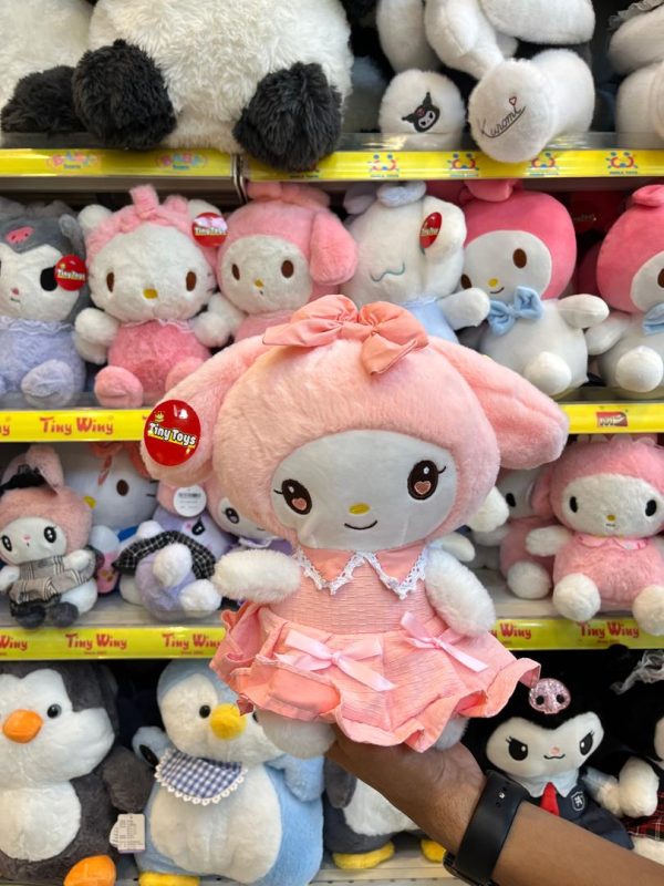 ملودی پاپیون به سر لباس صورتی 30 سانتی - Image 1