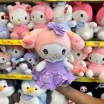 ملودی پاپیون به سر لباس بنفش 30 سانتی