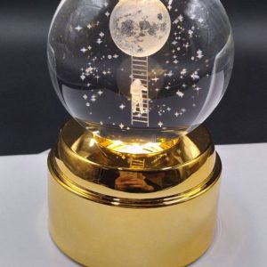 گوی لیزری چرخشی پایه طلایی فضانورد و نردبان