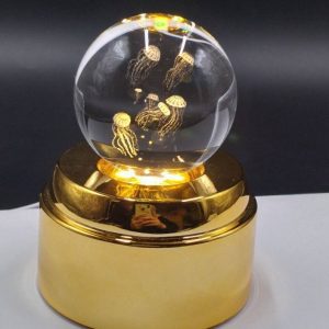 گوی لیزری چرخشی پایه طلایی عروس دریایی