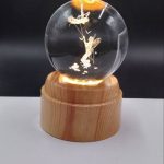 گوی لیزری چرخشی پایه طرح چوب فرشته روی تاب