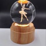 گوی لیزری چرخشی پایه طرح چوب دختربالرین