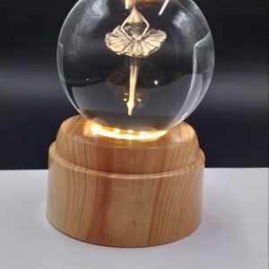 گوی لیزری چرخشی پایه طرح چوب بالرین روی پا