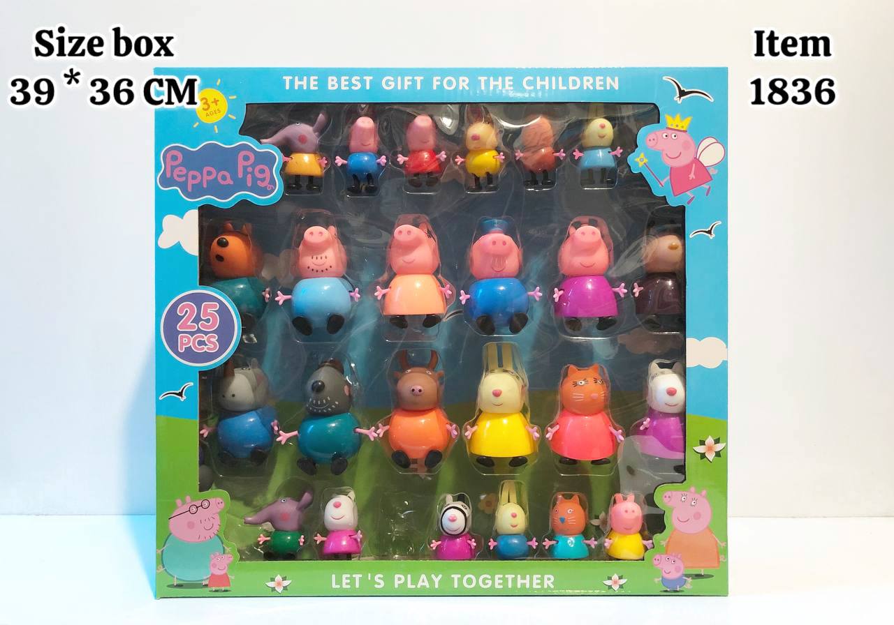 photo_2025-06-01_22-01-09 ست اکشن فیگور خانواده پپاپیگ 25عددی 1836 - تصویر 1