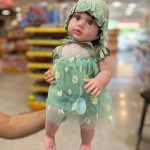 عروسک هوشمند عسل 55 سانت لباس سبز 5530