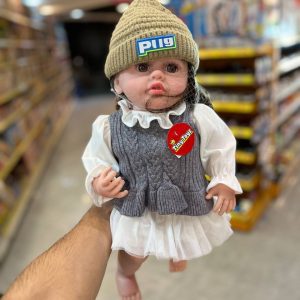 عروسک هوشمند عسل 55 سانت لباس طوسی 5530