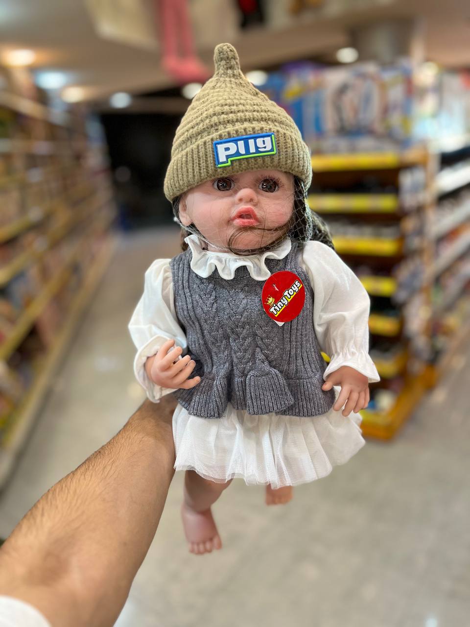 photo_2025-06-10_13-47-55 عروسک هوشمند عسل 55 سانت لباس طوسی 5530 - تصویر 1