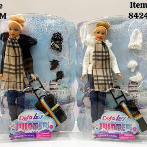 باربی با لباس زمستانی و چمدان دفا 8424