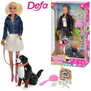 باربی با سگ دفا لباس مشکی8428