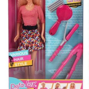 باربی با لوازم میکاپ دفا 8381