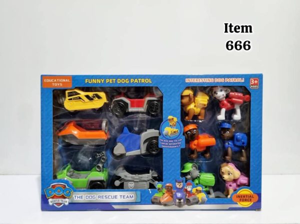 ست اکشن فیگور سگ نگهبان 6عددی باماشین 666 - Image 1