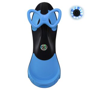 سه چرخه لوپ کار مشکی-آبی چرخ چراغدار loopcar