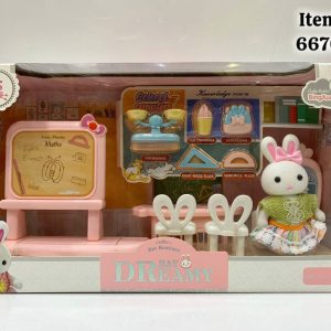 ست خرگوش دانش آموز با تخته سیاه 6670