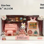 ست خرگوش دانش آموز با تخته سیاه 6670