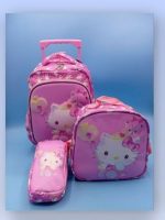 کوله پشتی چرخ دار طرح کیتی 6673 - تصویر 2