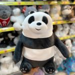 خرس کله فندوقی نشسته 45 سانت سیاه سفید