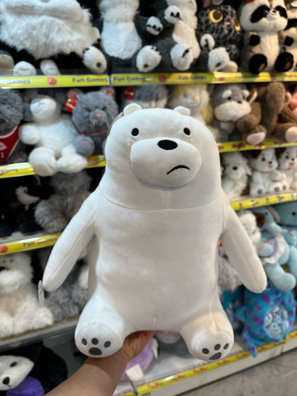 photo_2025-09-07_12-40-03 خرس کله فندقی نشسته 45 سانت سفید - تصویر 1